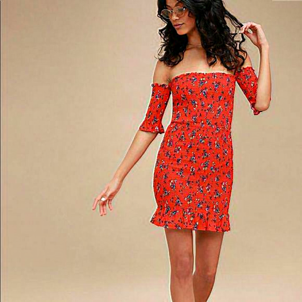 Lulu’s | Servin’ Looks Smocked Floral Dress
